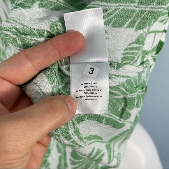 WeWoreWhat Smocked Midi Dress Size Small Vacation Resort Green Tropical Floral - Picture 13 of 13